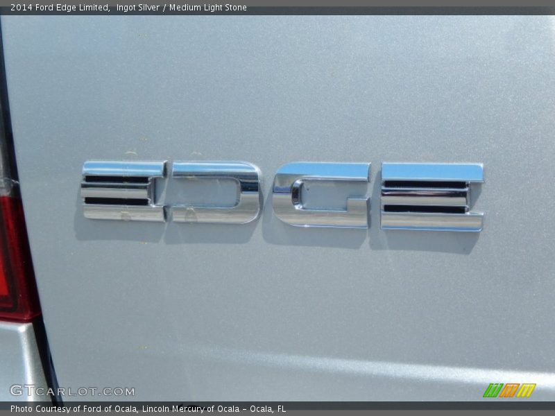 Ingot Silver / Medium Light Stone 2014 Ford Edge Limited