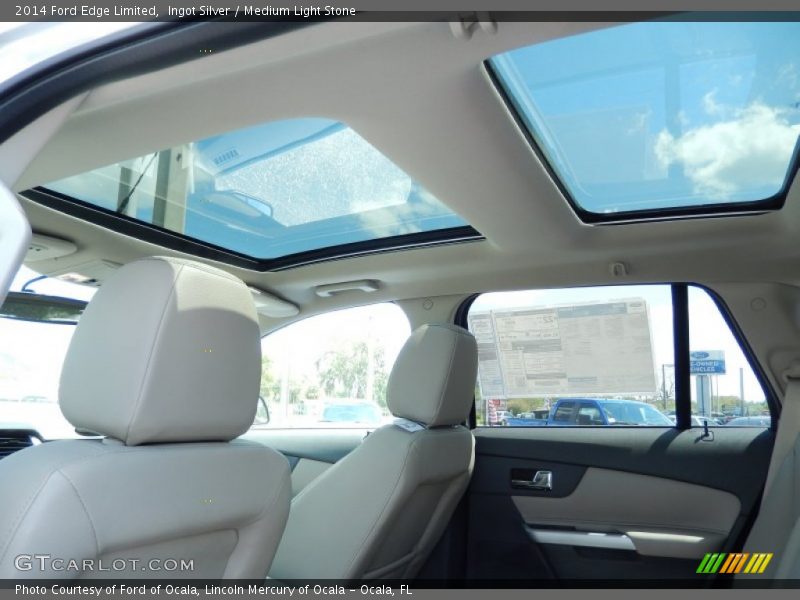 Ingot Silver / Medium Light Stone 2014 Ford Edge Limited