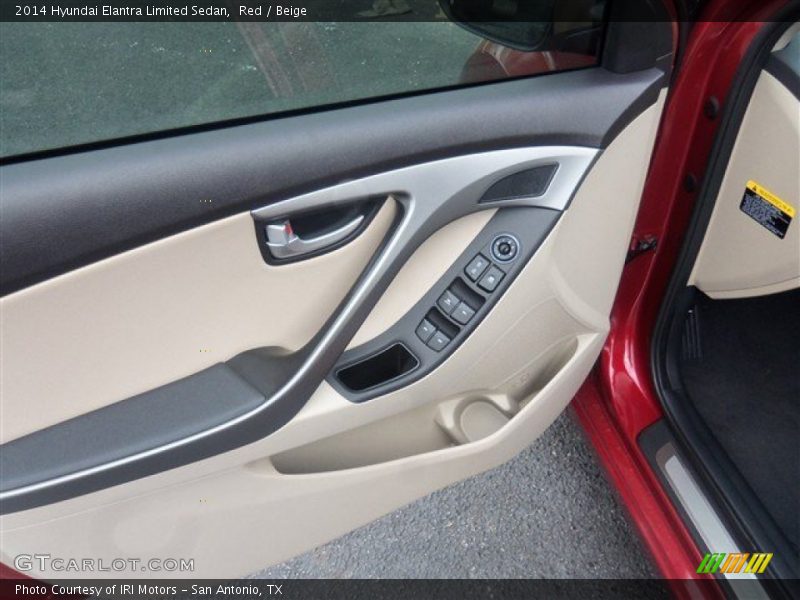 Red / Beige 2014 Hyundai Elantra Limited Sedan