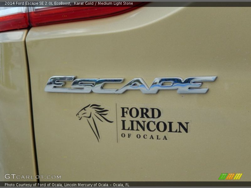 Karat Gold / Medium Light Stone 2014 Ford Escape SE 2.0L EcoBoost