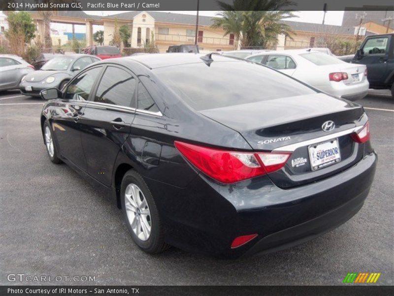 Pacific Blue Pearl / Camel 2014 Hyundai Sonata GLS