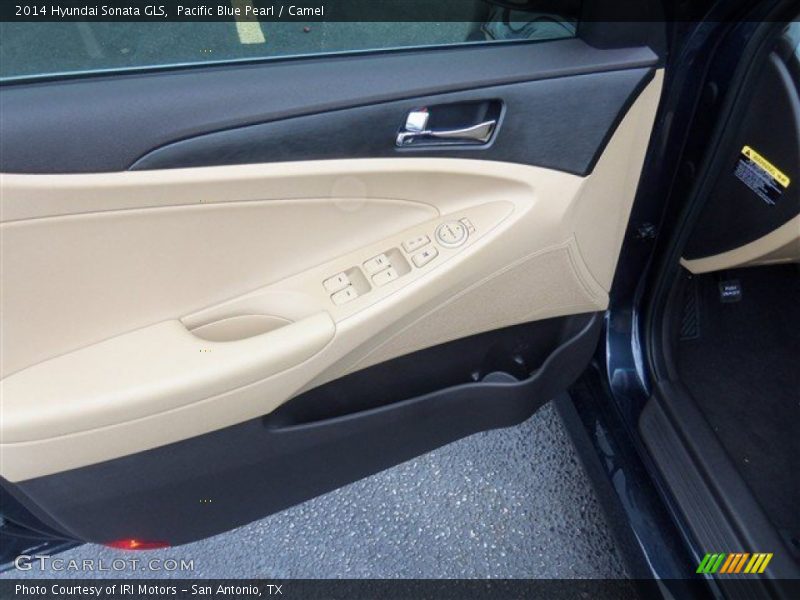 Pacific Blue Pearl / Camel 2014 Hyundai Sonata GLS