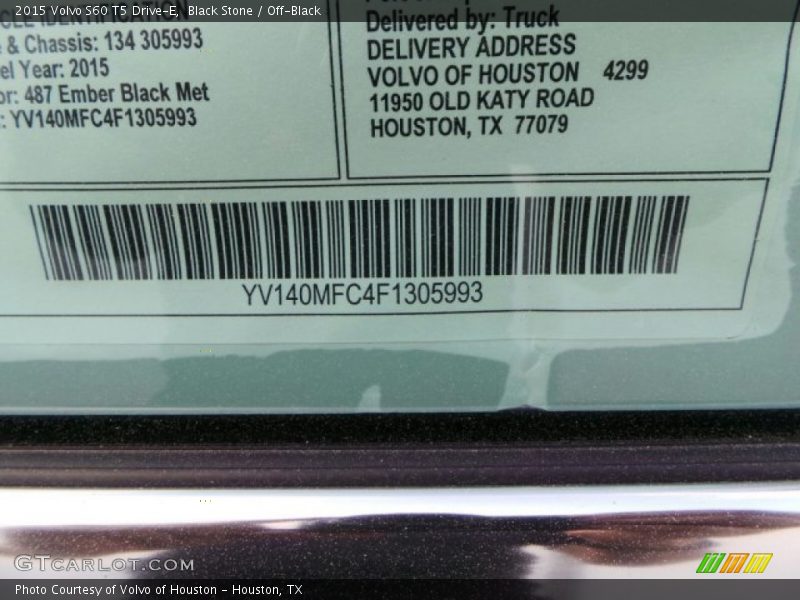 Black Stone / Off-Black 2015 Volvo S60 T5 Drive-E