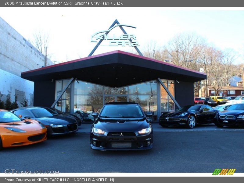 Graphite Gray Pearl / Black 2008 Mitsubishi Lancer Evolution GSR
