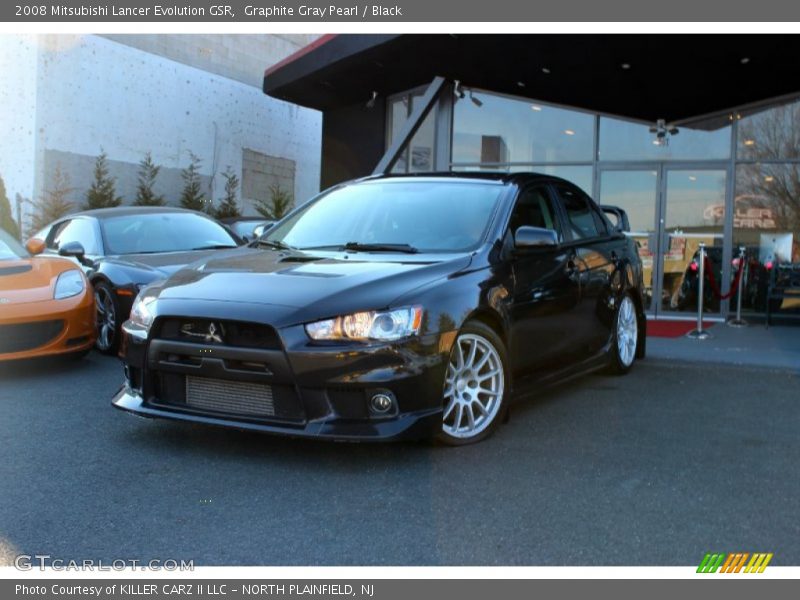 Graphite Gray Pearl / Black 2008 Mitsubishi Lancer Evolution GSR