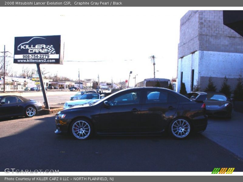 Graphite Gray Pearl / Black 2008 Mitsubishi Lancer Evolution GSR