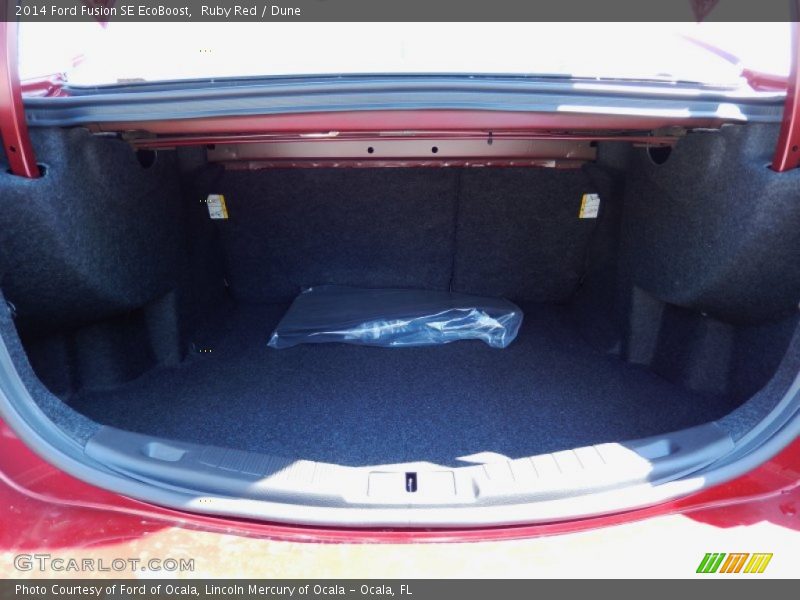 Ruby Red / Dune 2014 Ford Fusion SE EcoBoost