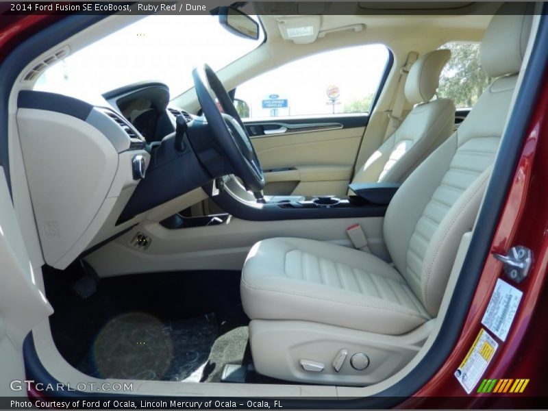 Ruby Red / Dune 2014 Ford Fusion SE EcoBoost