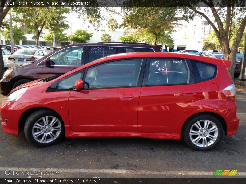 Milano Red / Sport Black 2011 Honda Fit Sport