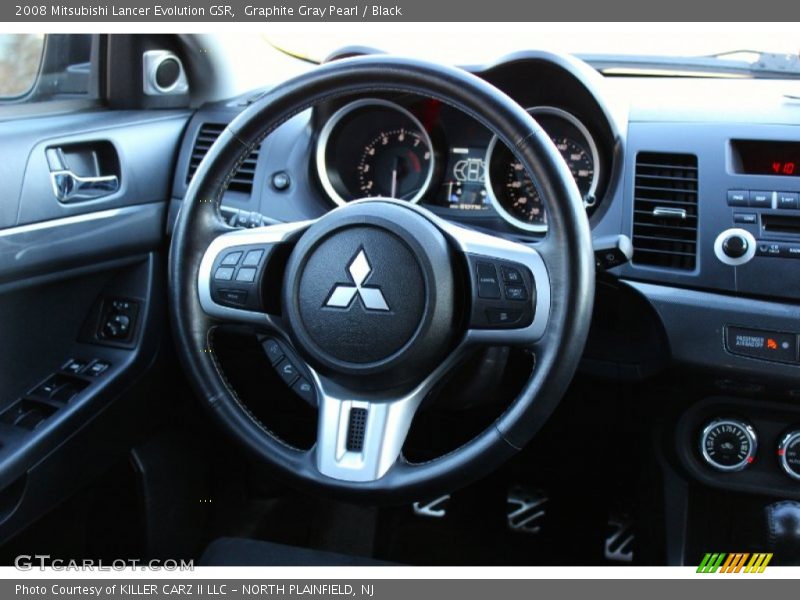 Graphite Gray Pearl / Black 2008 Mitsubishi Lancer Evolution GSR