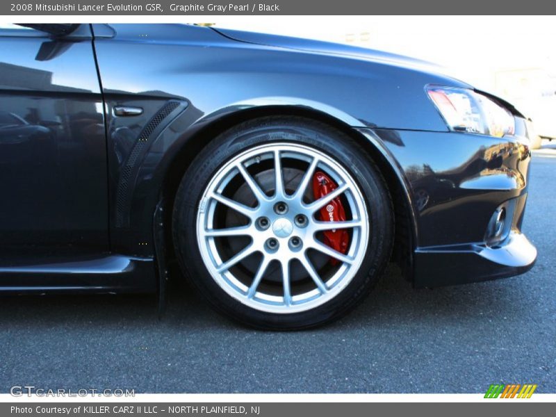 Graphite Gray Pearl / Black 2008 Mitsubishi Lancer Evolution GSR