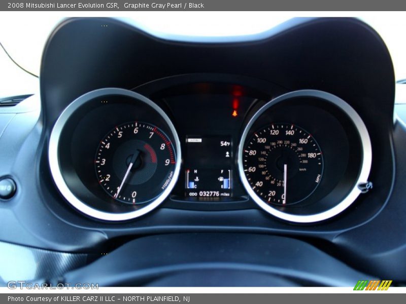 Graphite Gray Pearl / Black 2008 Mitsubishi Lancer Evolution GSR