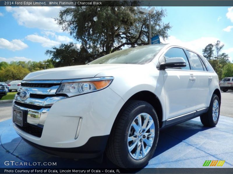White Platinum / Charcoal Black 2014 Ford Edge Limited