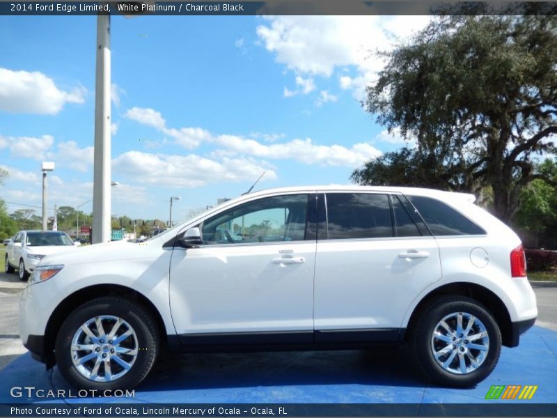 White Platinum / Charcoal Black 2014 Ford Edge Limited
