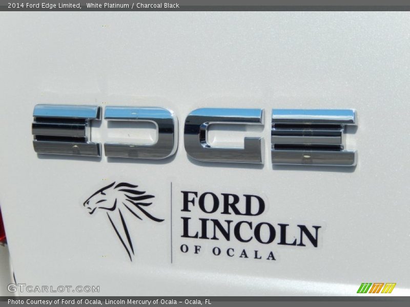 White Platinum / Charcoal Black 2014 Ford Edge Limited