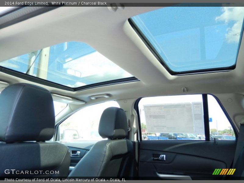 White Platinum / Charcoal Black 2014 Ford Edge Limited