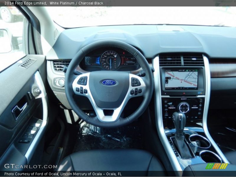 White Platinum / Charcoal Black 2014 Ford Edge Limited