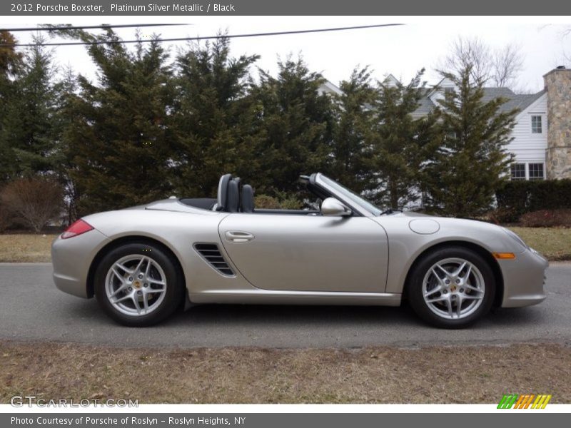 Platinum Silver Metallic / Black 2012 Porsche Boxster
