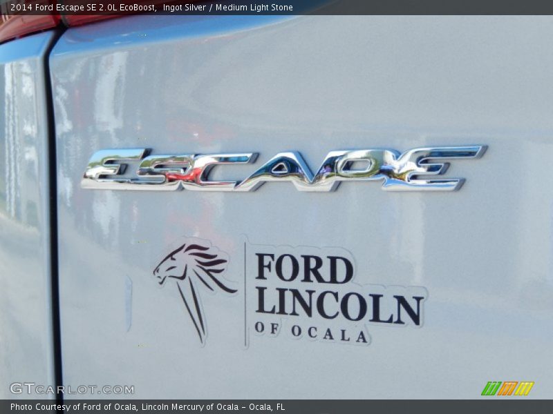 Ingot Silver / Medium Light Stone 2014 Ford Escape SE 2.0L EcoBoost