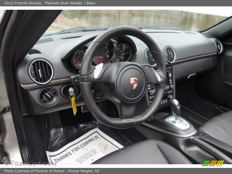 Platinum Silver Metallic / Black 2012 Porsche Boxster