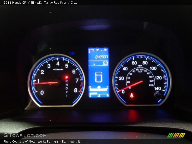 Tango Red Pearl / Gray 2011 Honda CR-V SE 4WD