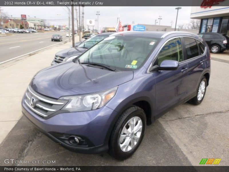 Twilight Blue Metallic / Gray 2012 Honda CR-V EX-L 4WD