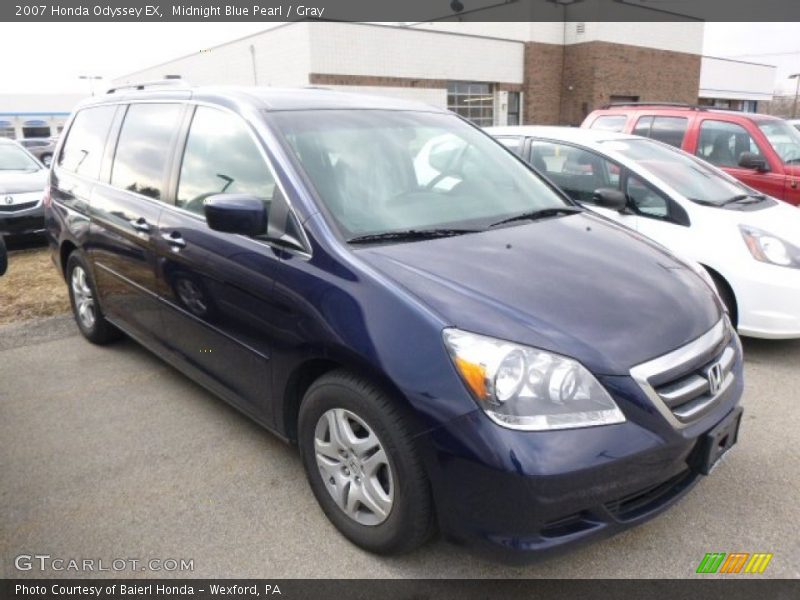 Midnight Blue Pearl / Gray 2007 Honda Odyssey EX