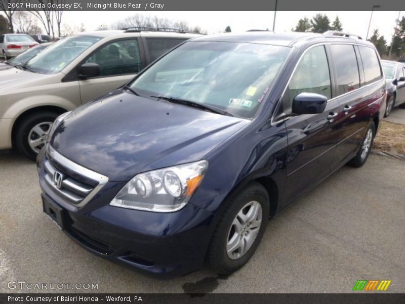 Midnight Blue Pearl / Gray 2007 Honda Odyssey EX