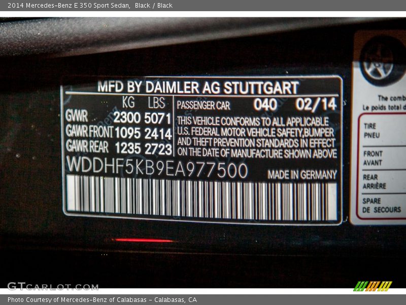 Black / Black 2014 Mercedes-Benz E 350 Sport Sedan