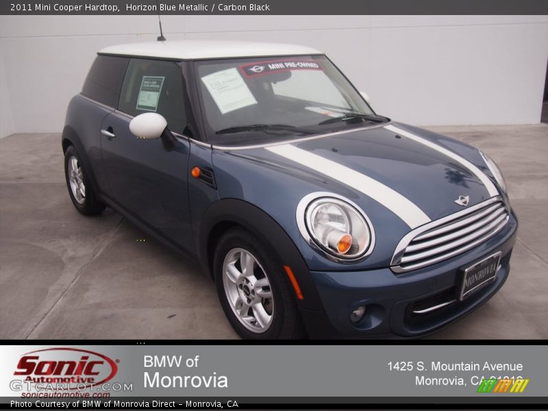 Horizon Blue Metallic / Carbon Black 2011 Mini Cooper Hardtop