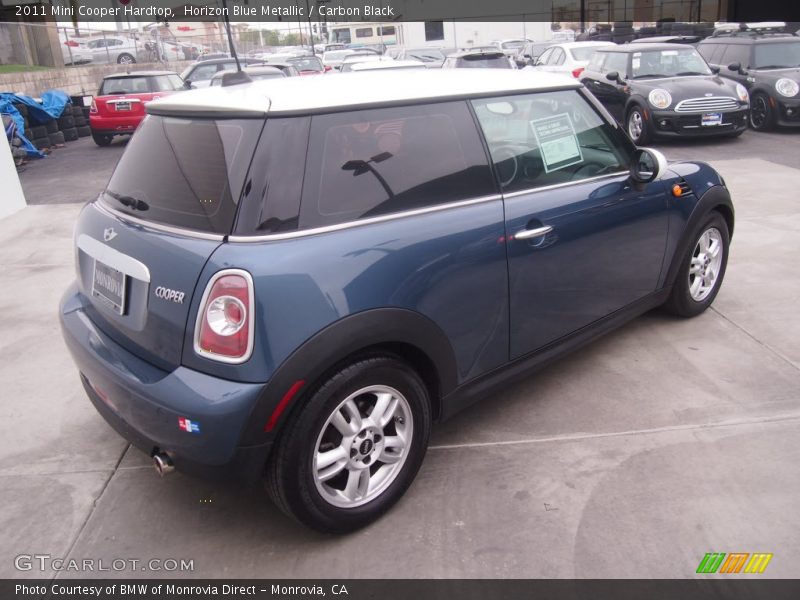Horizon Blue Metallic / Carbon Black 2011 Mini Cooper Hardtop