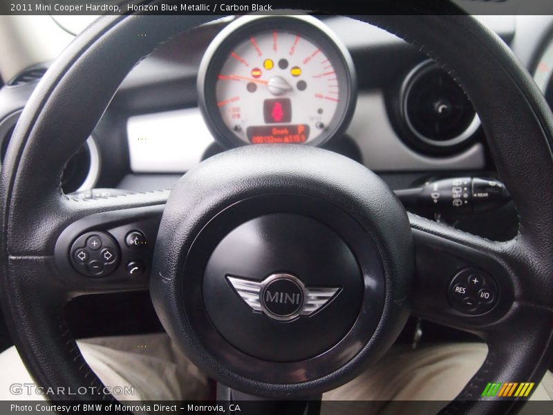 Horizon Blue Metallic / Carbon Black 2011 Mini Cooper Hardtop
