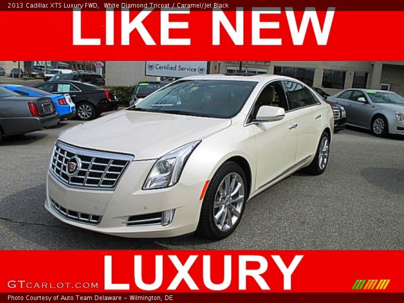 White Diamond Tricoat / Caramel/Jet Black 2013 Cadillac XTS Luxury FWD