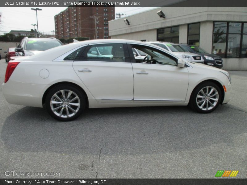 White Diamond Tricoat / Caramel/Jet Black 2013 Cadillac XTS Luxury FWD