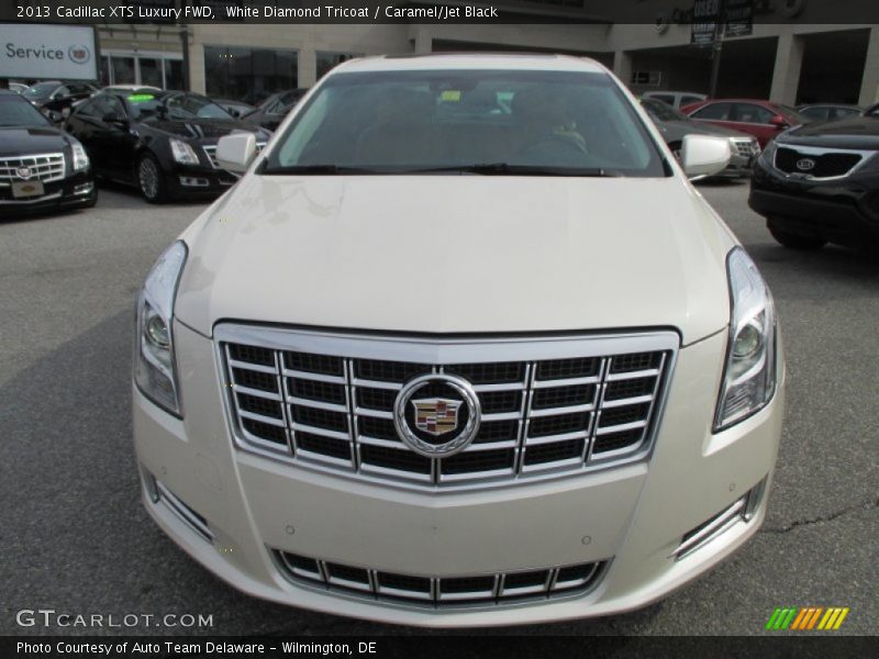 White Diamond Tricoat / Caramel/Jet Black 2013 Cadillac XTS Luxury FWD