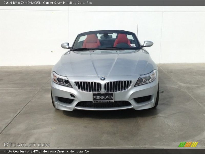 Glacier Silver Metallic / Coral Red 2014 BMW Z4 sDrive35i