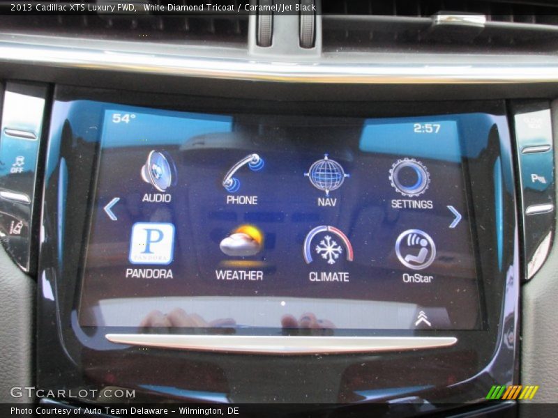 White Diamond Tricoat / Caramel/Jet Black 2013 Cadillac XTS Luxury FWD