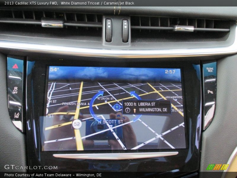 White Diamond Tricoat / Caramel/Jet Black 2013 Cadillac XTS Luxury FWD
