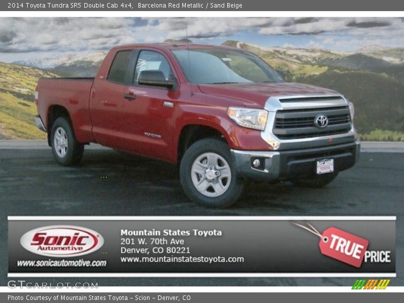 Barcelona Red Metallic / Sand Beige 2014 Toyota Tundra SR5 Double Cab 4x4