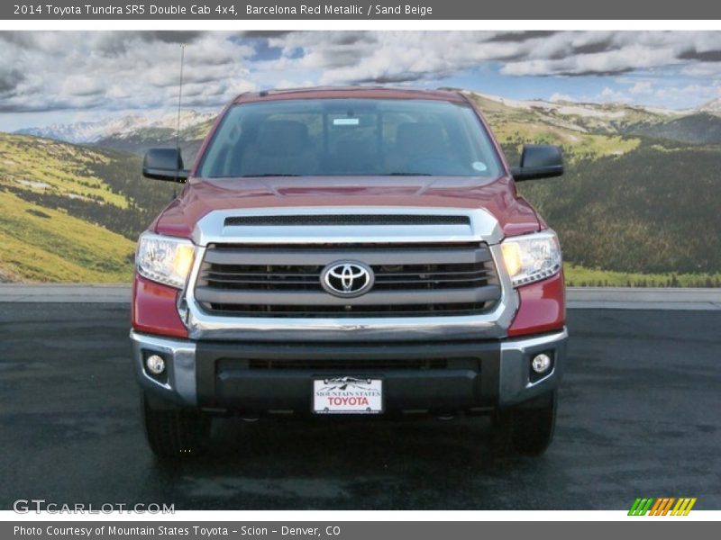Barcelona Red Metallic / Sand Beige 2014 Toyota Tundra SR5 Double Cab 4x4