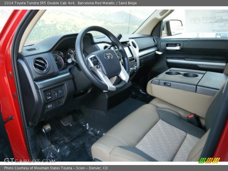 Barcelona Red Metallic / Sand Beige 2014 Toyota Tundra SR5 Double Cab 4x4