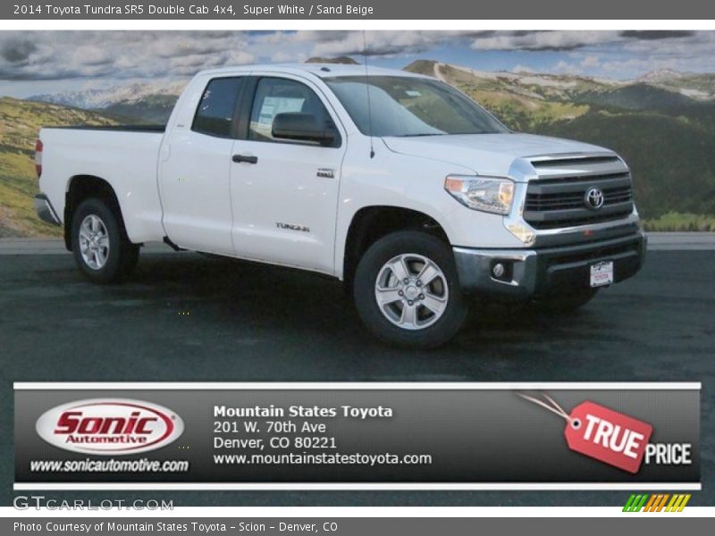 Super White / Sand Beige 2014 Toyota Tundra SR5 Double Cab 4x4