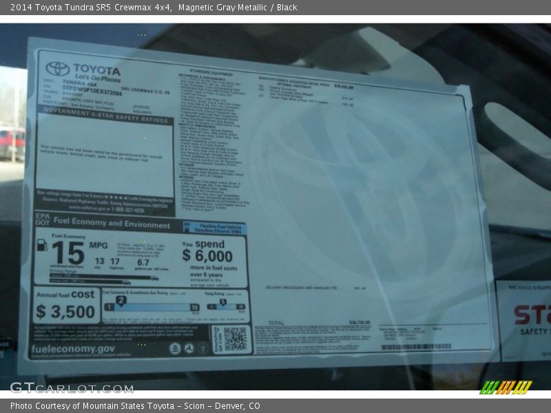 Magnetic Gray Metallic / Black 2014 Toyota Tundra SR5 Crewmax 4x4