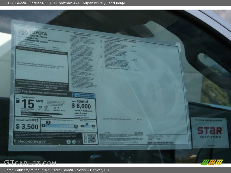 Super White / Sand Beige 2014 Toyota Tundra SR5 TRD Crewmax 4x4