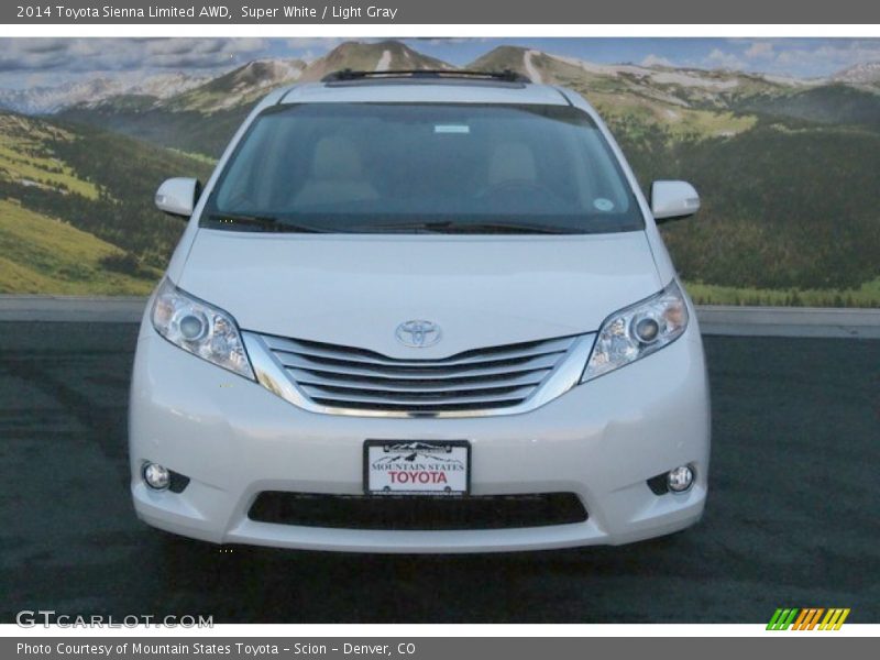 Super White / Light Gray 2014 Toyota Sienna Limited AWD