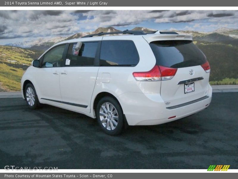 Super White / Light Gray 2014 Toyota Sienna Limited AWD