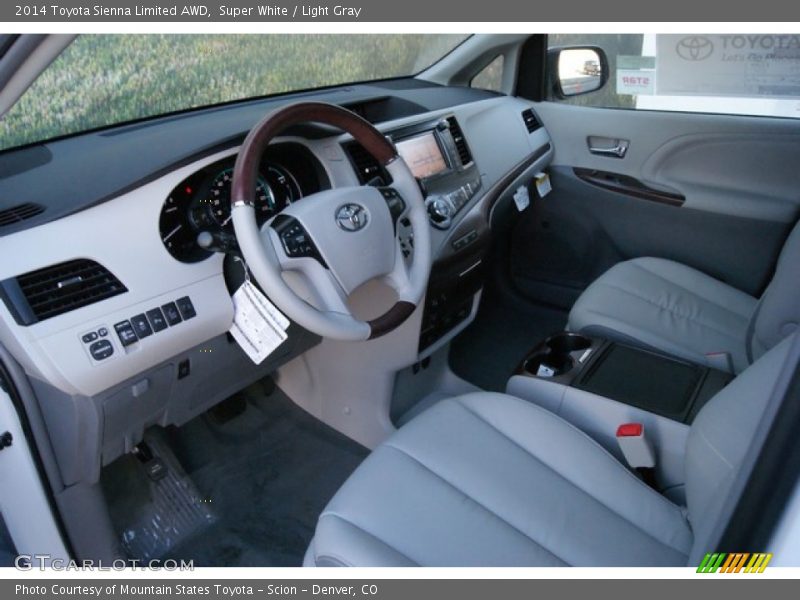Super White / Light Gray 2014 Toyota Sienna Limited AWD