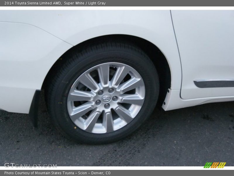Super White / Light Gray 2014 Toyota Sienna Limited AWD
