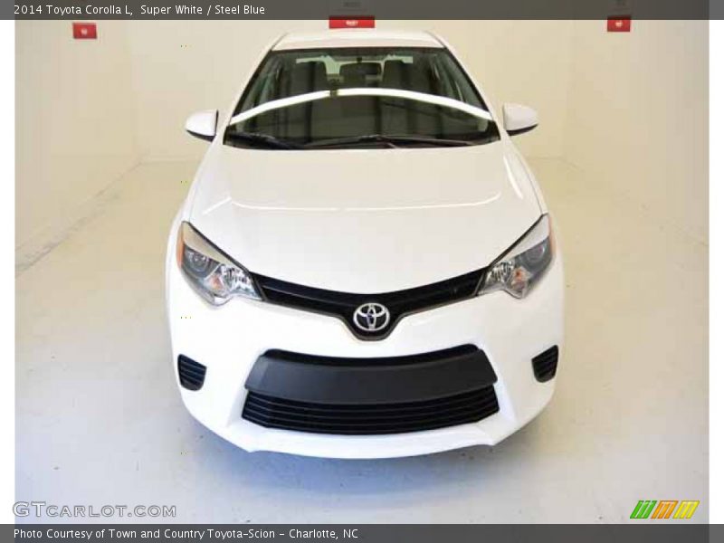 Super White / Steel Blue 2014 Toyota Corolla L