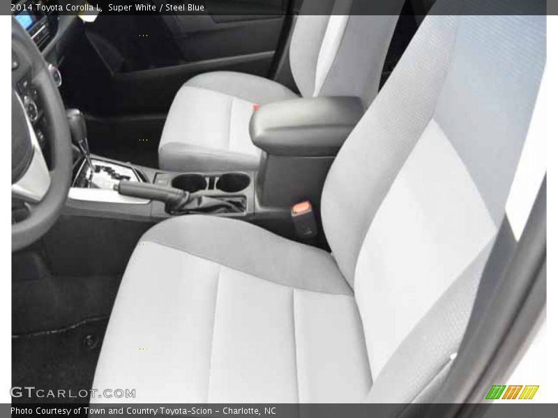 Super White / Steel Blue 2014 Toyota Corolla L